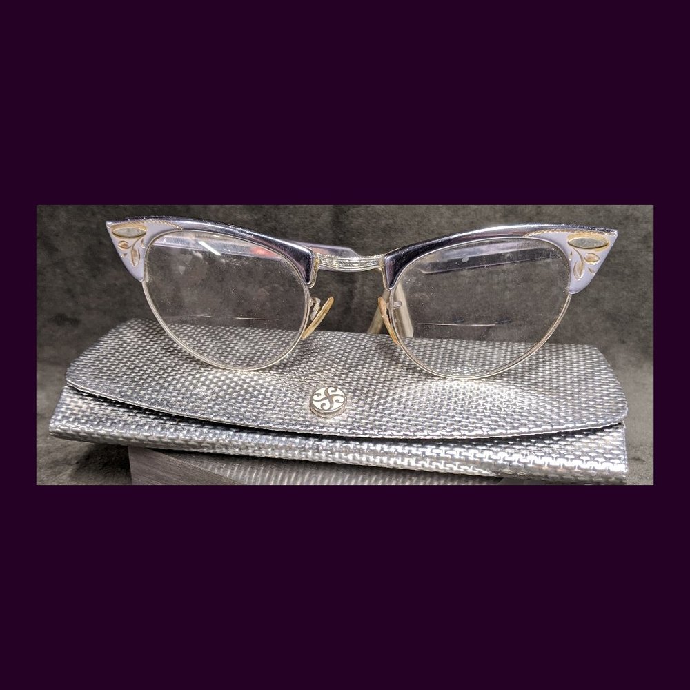 Shuron 1950s Vintage Retro Cats-Eye Glasses 12K GF